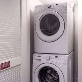 Full size stackable washer and dryer