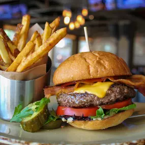 Bacon Cheeseburger With Fries