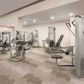 Fitness center at Camden Plaza Apartments in Houston, TX