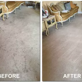 Before and after carpet cleaning in Elkhorn, NE