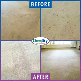 Before and after M.S. Chem-Dry Carpet Cleaning in Omaha, NE