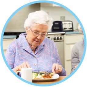 Food is a very important part of our residents’ daily lives. Our team members not only prepare nutritious meals daily, but they also eat and engage in family-style dinners with our residents. At our house, it is Thanksgiving day, every day! Families are always invited to join their loved ones during any meal.