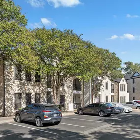 Building exterior with parking in front at Camden Huntingdon