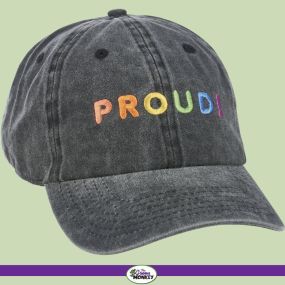 Proud Baseball Hat By Primitives By Kathy - Share your pride with this black baseball cap displaying a a bold 