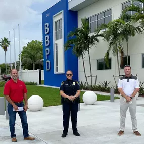 Billy Williamson - State Farm Insurance Agent donated $500 to the Boynton Beach PD today for their “Shop with a Cop.