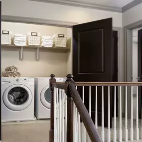 The townhomes full size washer and dryer on third floor