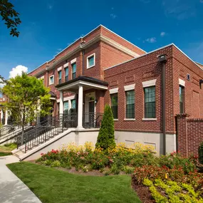 Row of townhomes with walk up entry