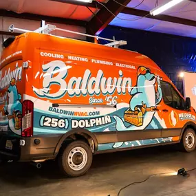 Baldwin Heating & Cooling van
