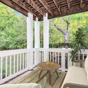 Spacious balcony at Camden Lake Pine