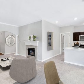 Modern Style Kitchen with Fireplace