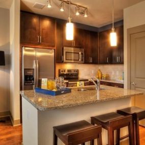 Kitchen With Modern Lighting