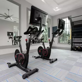 Exercise Bikes in the fitness center at The Atlantic Palms at Tradition