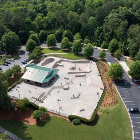 Skate park at Brook Run Park near the community