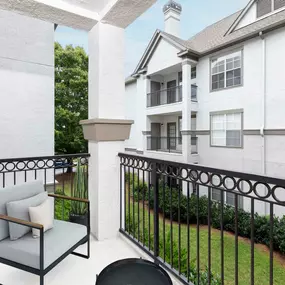 Outdoor balcony overlooking community at Camden Dunwoody in Atlanta GA