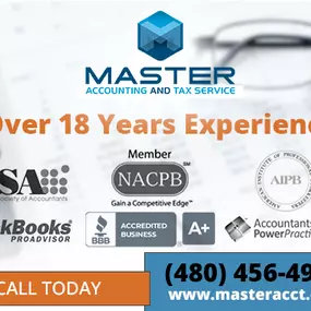 Master Accounting and Tax Service for Tax Preparation, Bookkeeping, Payroll and Controller Services