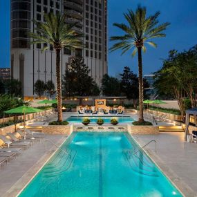 Pools at night