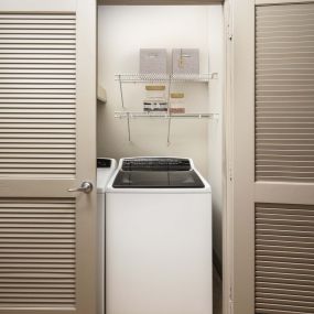 Full-size washer and dryer in every high-rise apartment home at Camden Post Oak in Houston, TX