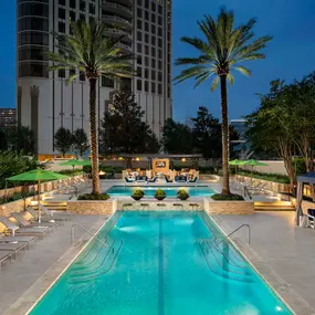 Pools at night