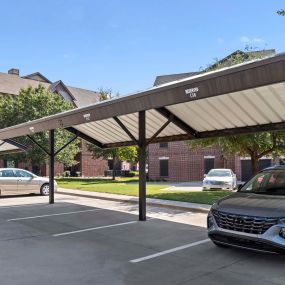 Rentable, covered carport parking spaces at Camden Panther Creek