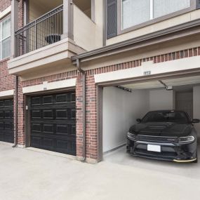 Private, attached single-car garages at Camden Panther Creek apartments in Frisco, TX