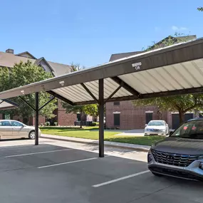 Rentable, covered carport parking spaces at Camden Panther Creek