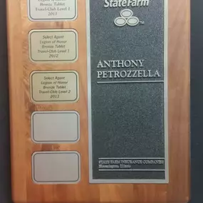 I'm honored to receive this plaque!