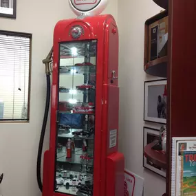 Check out this vintage gas pump in our office