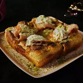 Pistachio Mortadella Pizza