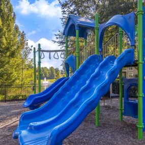 Playground alongside lake at Camden Sedgebrook