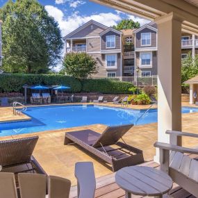 Poolside with barbeques and outdoor dining