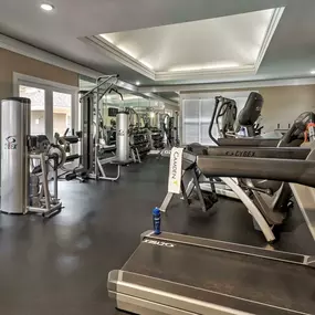 Fitness center with strength training equipment