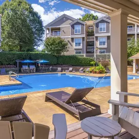 Poolside with barbeques and outdoor dining