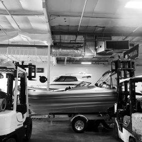 Flexboat being built at the shop.