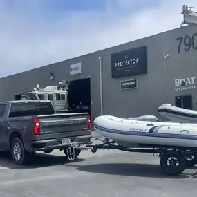 Highfield inflatable boat drop-off.