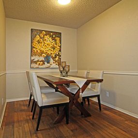 Kitchen Table with Hardwood Floors