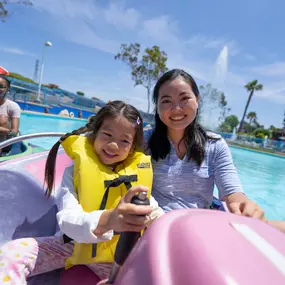 Guests on Bumper Boats