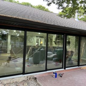 Incredible Wall of Window Installation in the Fort Worth, TX area.  Triple Pane Windows, Sliding glass doors, Energy Efficient Window solution.