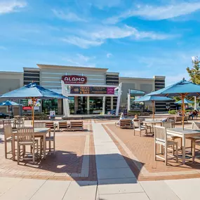 Movie theater and outdoor dining nearby