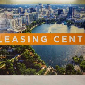 Follow us this way to the Camden Lake Eola leasing center.