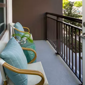 Enjoy the Florida breeze from your balcony at Camden Lake Eola apartments in Orlando, FL