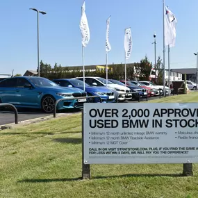 Cars outside the BMW Doncaster dealership