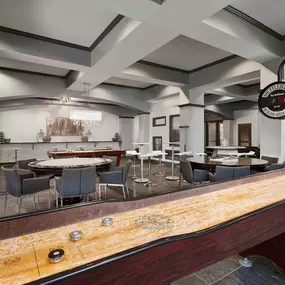 Midtown game lounge with shuffleboard