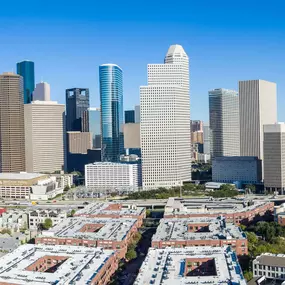 Midtown houston skyline view