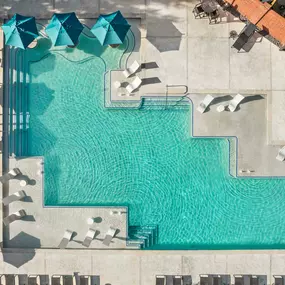 Bird's-eye view of pool