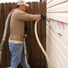 RetroFoam injection foam is injected into the exterior walls, so no need for a full-blown remodel to upgrade your existing wall insulation.