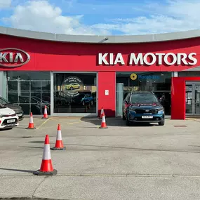 Outside the Kia Hull dealership