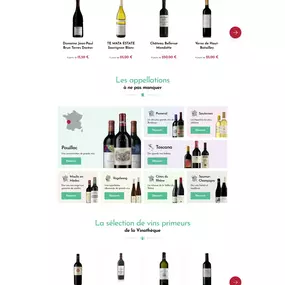 Charte graphique du site https://vinotheque-bordeaux.com/développé par notre agence web