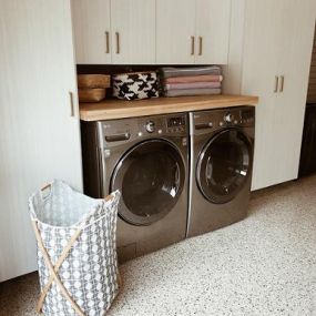 We bring calm to the chaos of your spaces, even the laundry room! What organization feature is most important when designing the perfect laundry room for you and your family?  #calm  #organization  #laundry  #design  #craftsmanship  #tailoredlivingshermanoaksstevensonranch