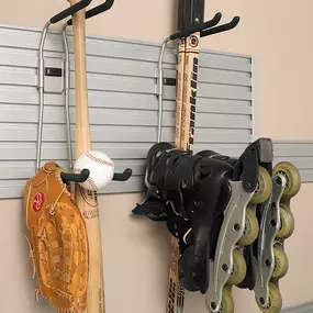 Looking for a way to organize absolutely anything? Our TrackWall is the perfect fit for your garage! Hang up extension cords, tools—or like in this garage, all of your sporting equipment!