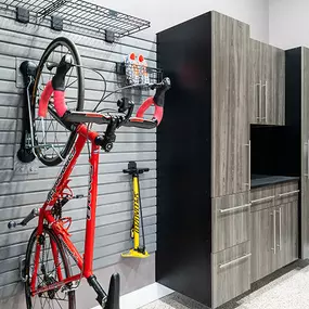 Integrated bike racks on our slot wall